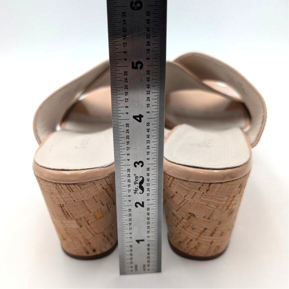 Chocolat Blu Winner Crisscross Wedge Slide Sandal Women's Tan Size US8.5 EU39 - Picture 4 of 14